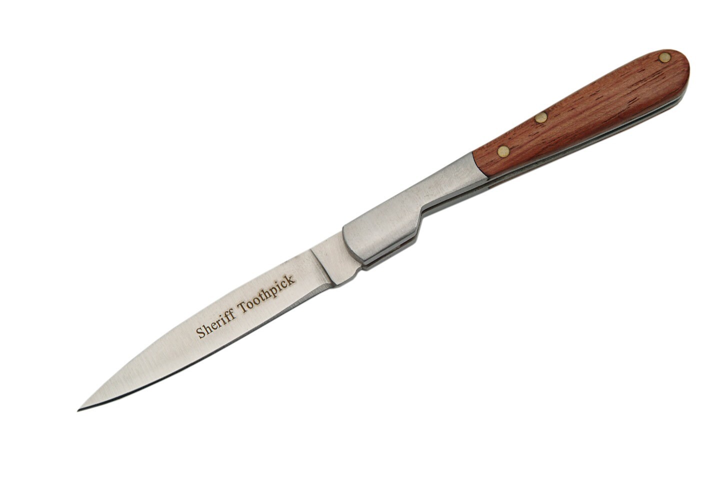 Small Pocket Folding Toothpick Fruit Knife – Stainless Steel w/Rosewood Handle