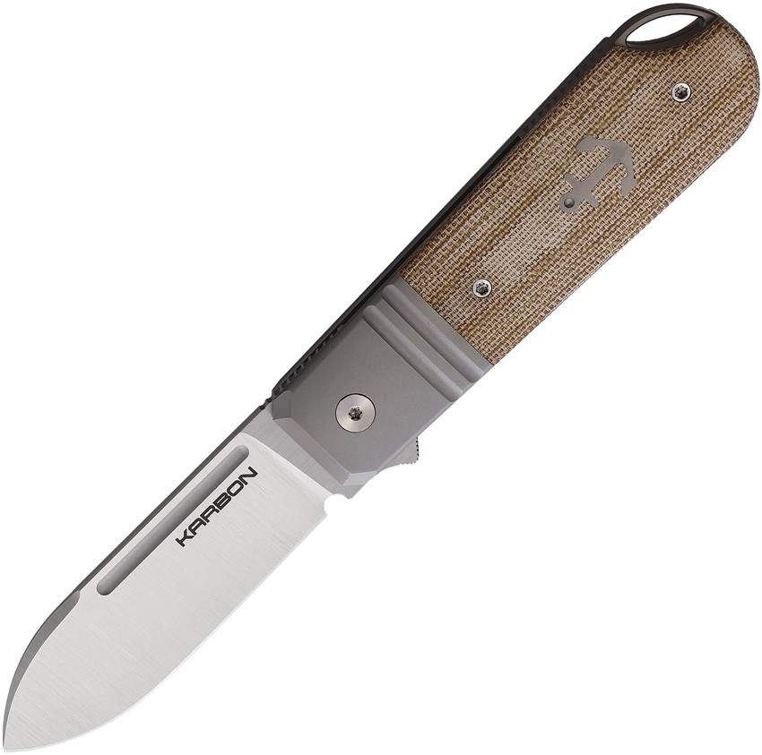 KARBON Ahoy Framelock Natural Mic Folding Knife