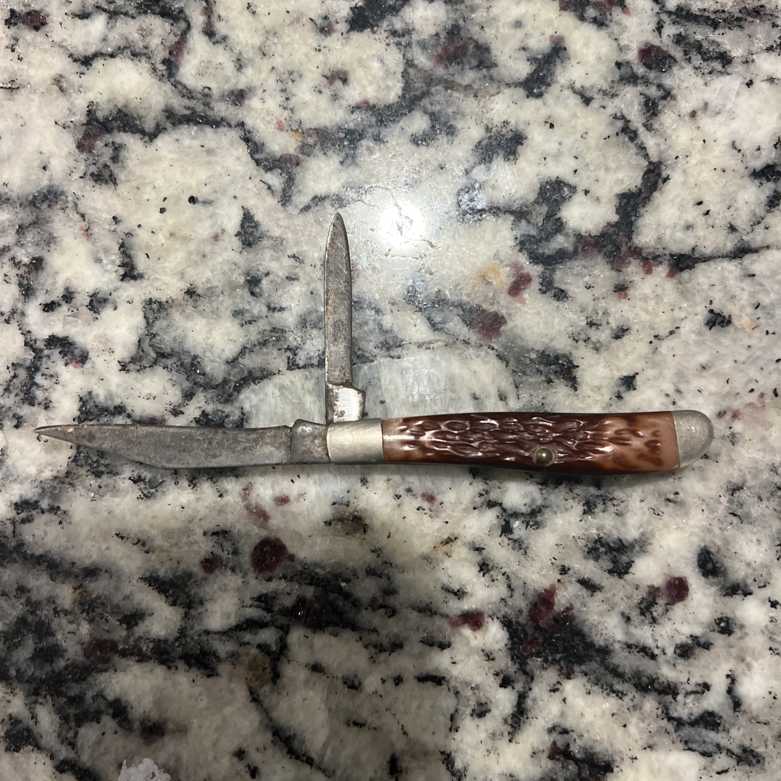 1960s KABAR 1019 USA Pocket Knife 2 Blades Folding 2.75 in long
