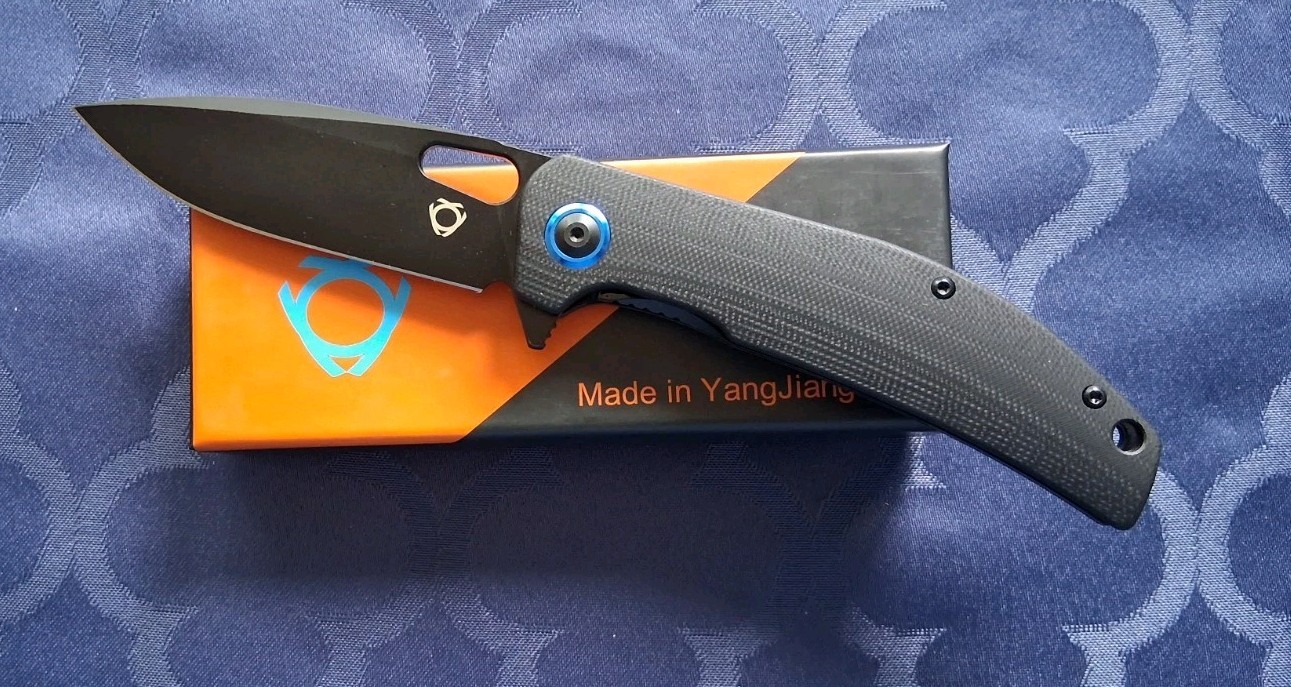 *NEW*🔥 SIXLEAF – Folding Knife w/Black G10 Handle & D2 Black Blade (SL-71)