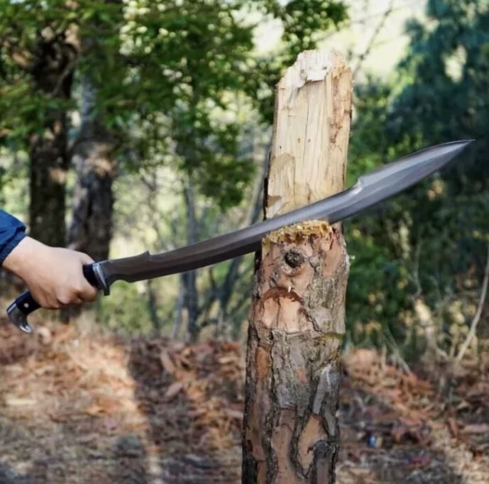 Custom Handmade Carbon Steel Blade Sirupate Machete Sword| Hunting Knife Camping