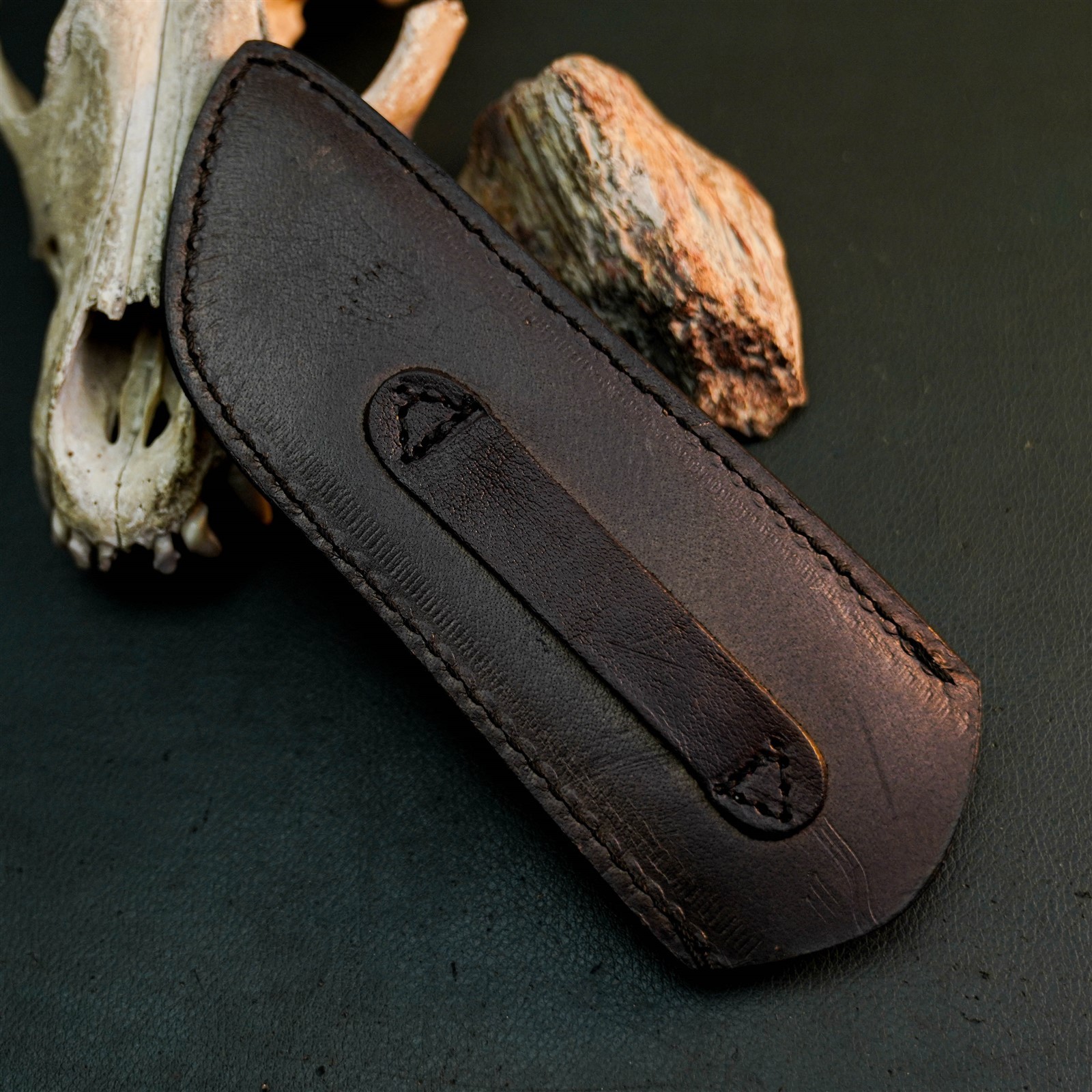 9.0″ Hunting EDC Stainless Knife Handmade Full Tang Wood Handle + Sheath