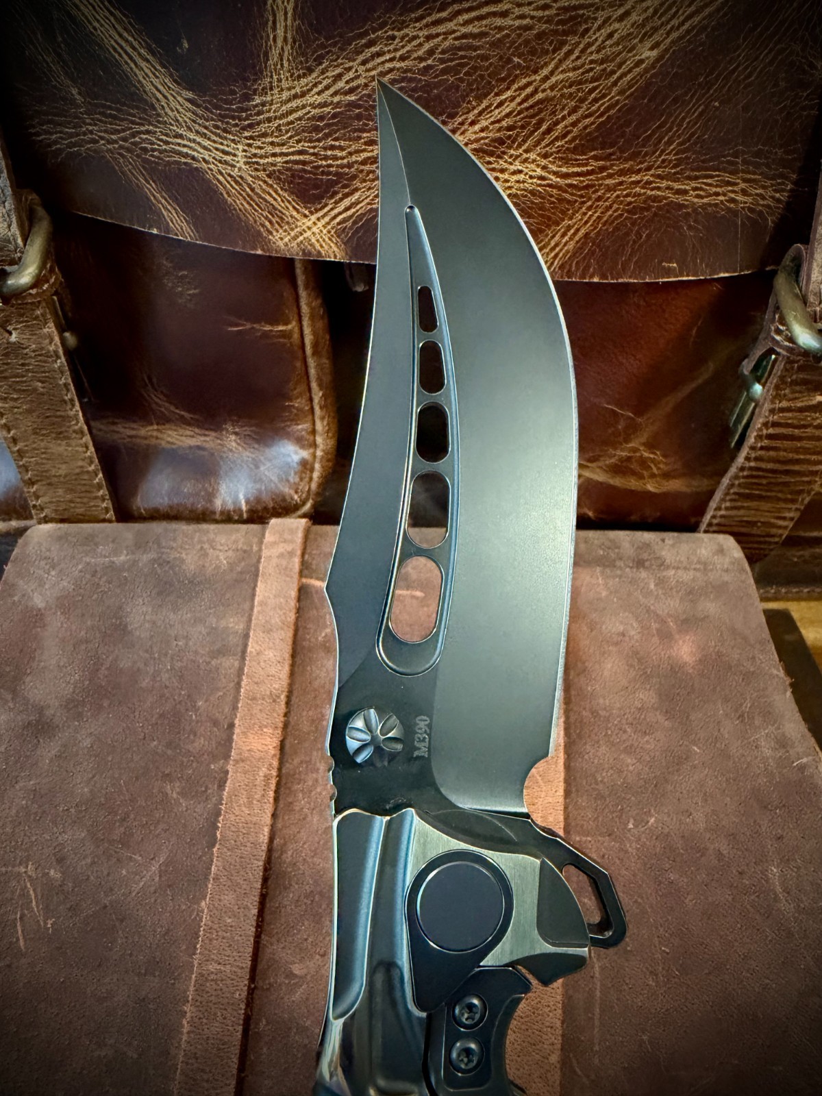 Andre De Villiers ADV Tactical M390 Scavenger Integral Titanium Folding Knife!