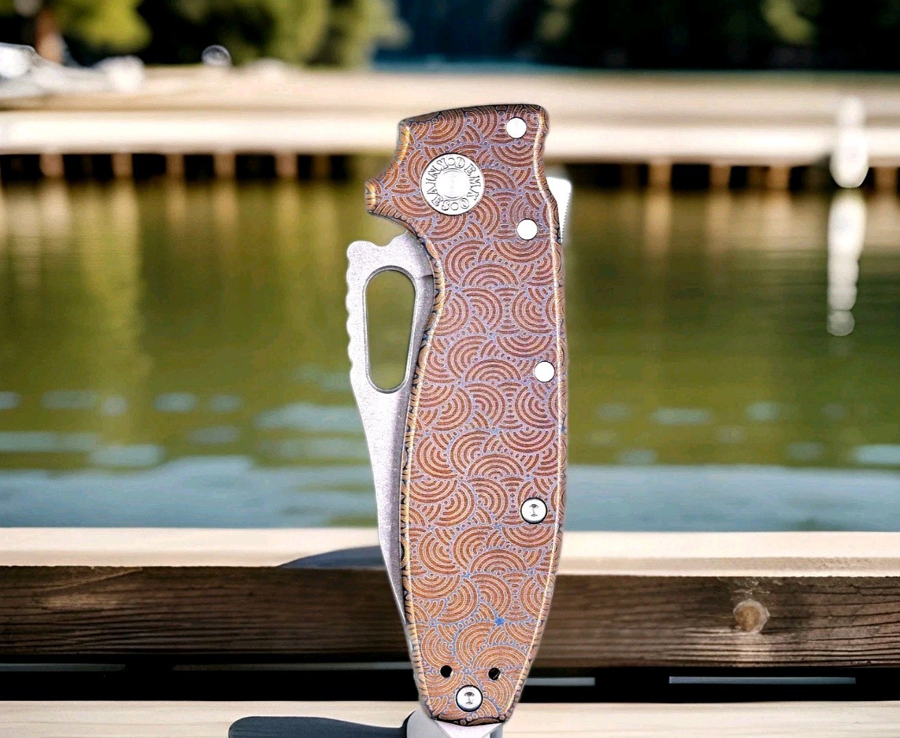 🌟RARE DEMKOxURBAN EXCLUSIVE! BLUE TITANIUM/BRONZE SEIGAIHA SHARK-A-TAC MAGNACUT