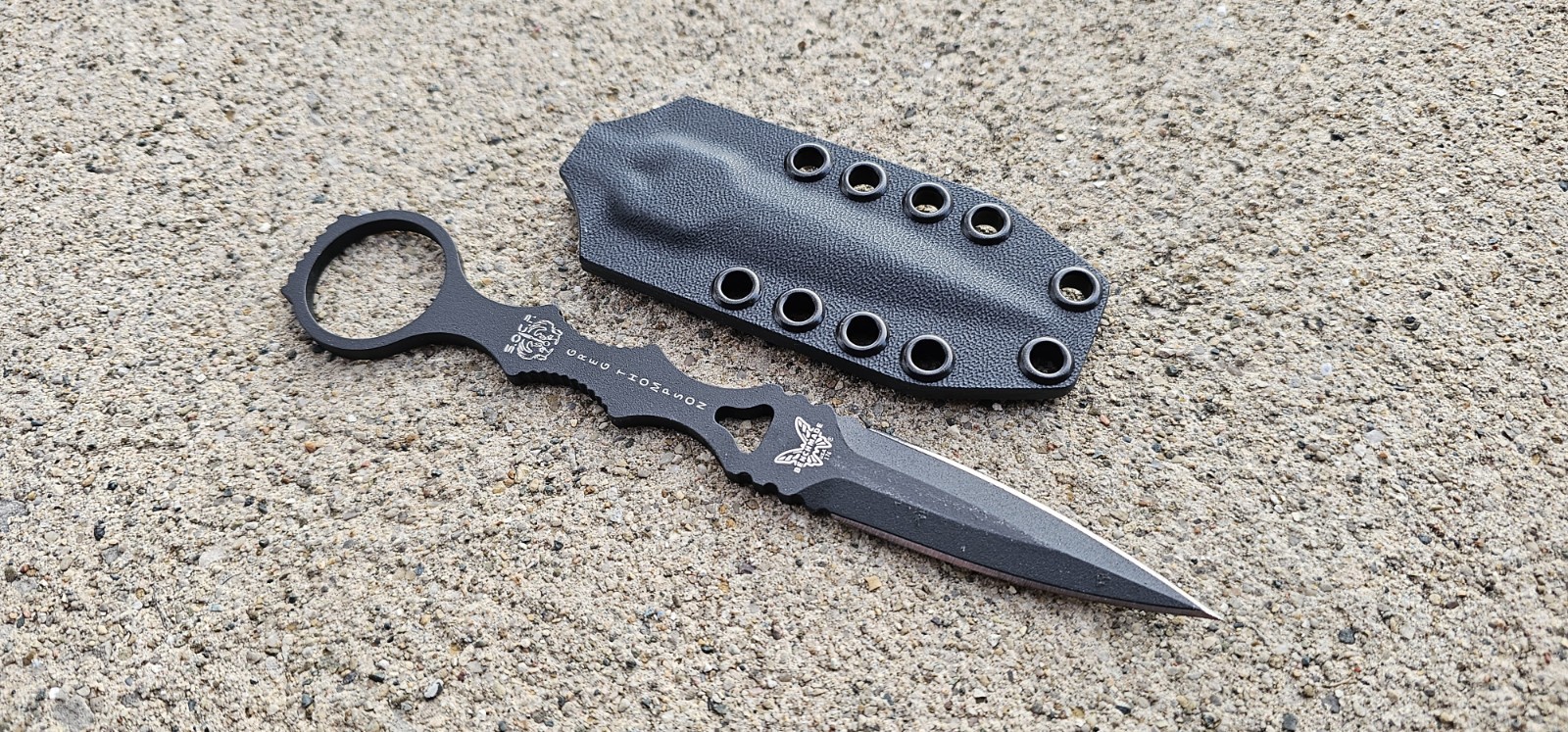 BENCHMADE «SOCP 176BK» kydex sheath, PANCAKE style Sheath, Paracord (BK)