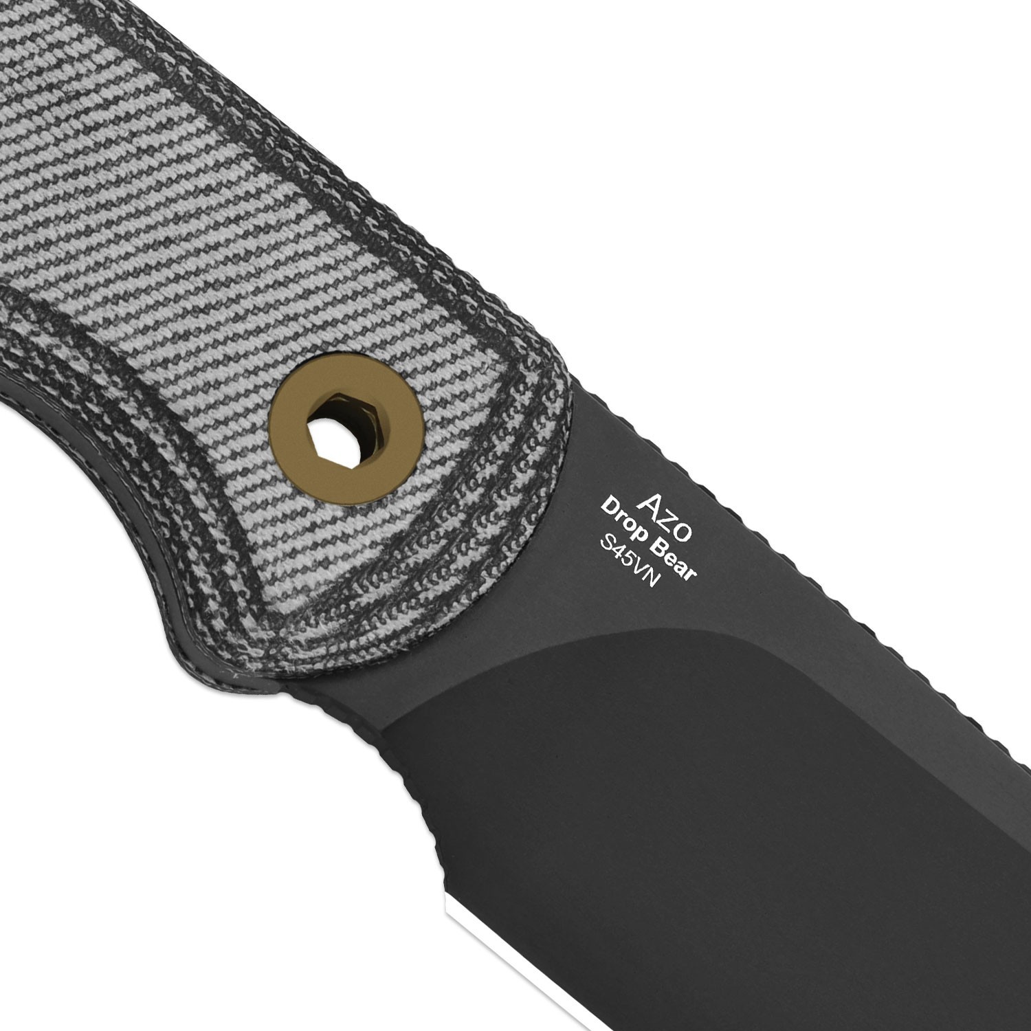 Kizer Drop Bear Fix Drop Point Fixed Knife S45VN Blade Micarta Handle + Sheath