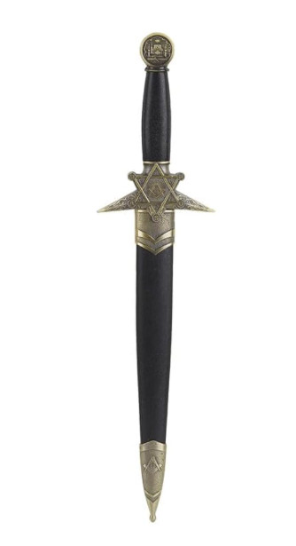 Masonic Dagger Symbolic Masonry Collector’s Blade Compass Gift Rare Decorative