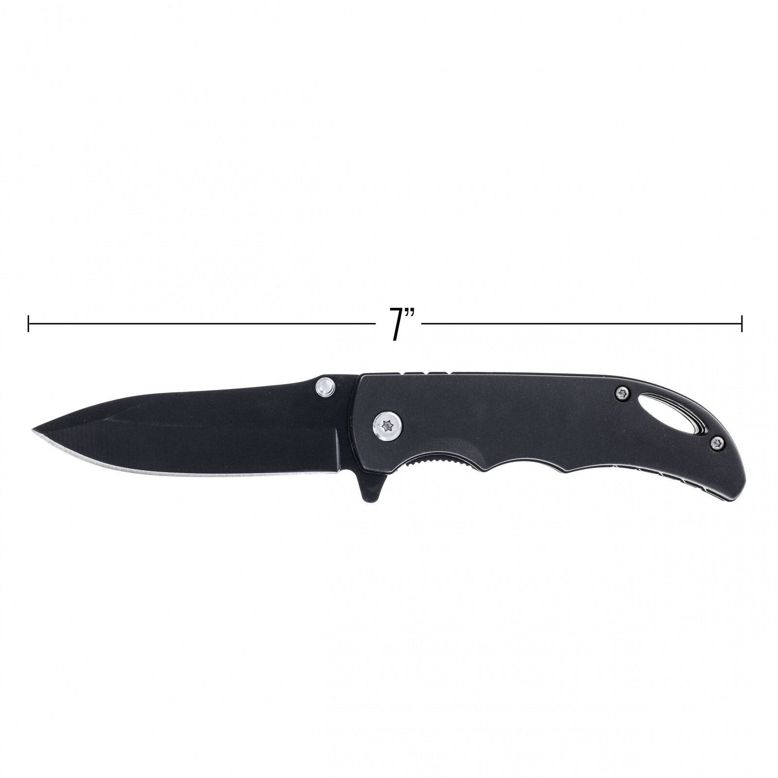 ASR Outdoor 3.75 Inch Black Aluminium Body Pocket Knife