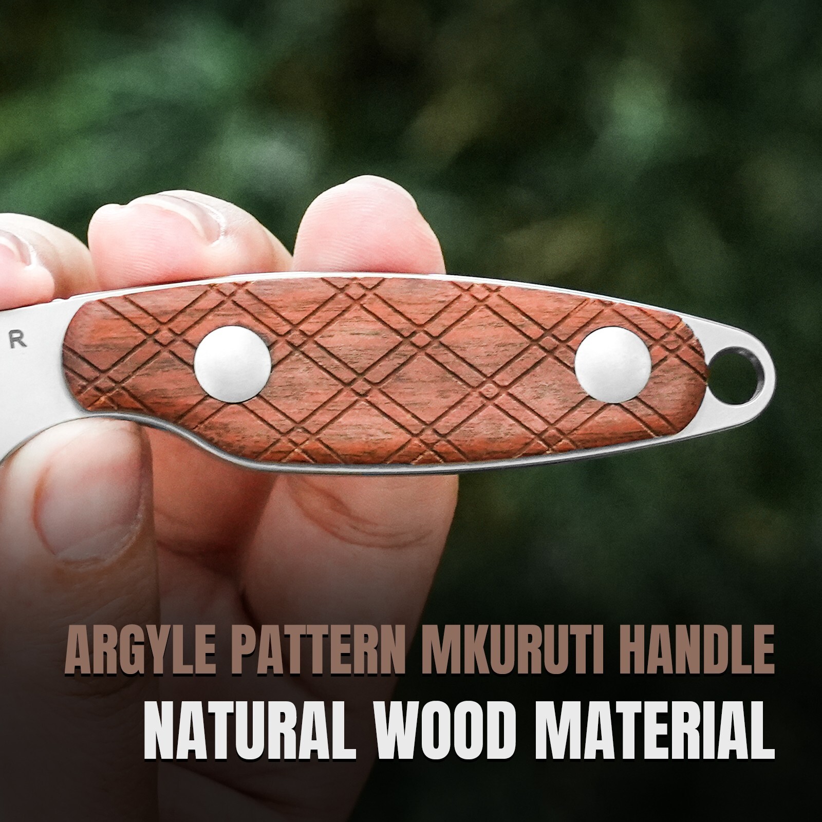 Kizer Muskrat Clip Point Fixed Blade Knife S35VN Wood Handle Stonewashed +Sheath