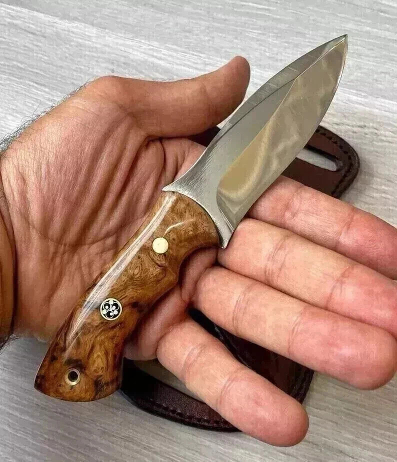 Handmade Fixed Blade Hunting Pocket Knife, Scout Carry Knife Tracker Knife.