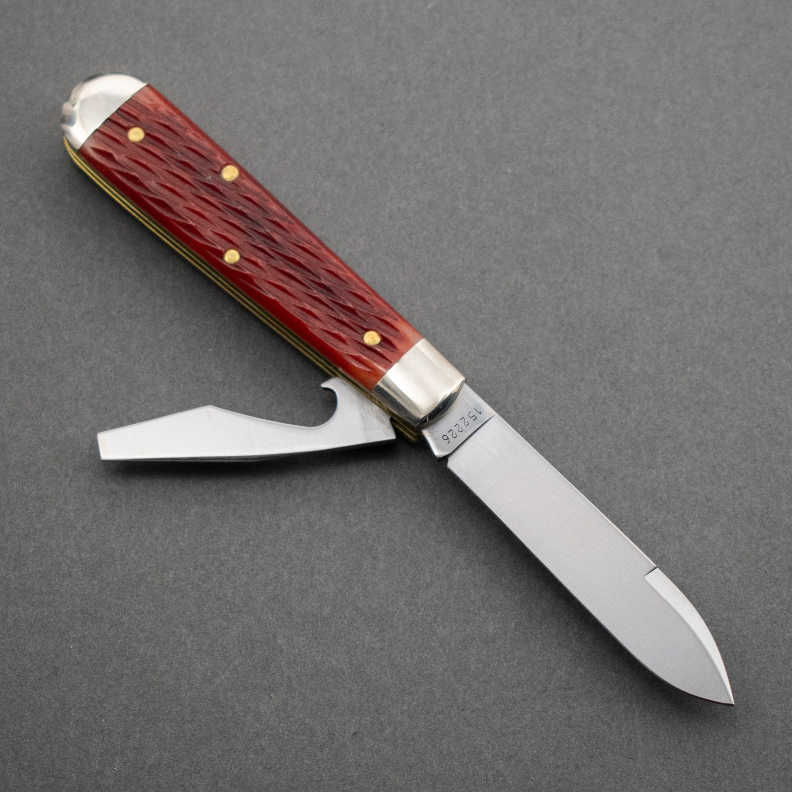 NEW! Great Eastern Tidioute #15 Crown Lifter, Cinnabar Jigged Bone GEC 152226CL