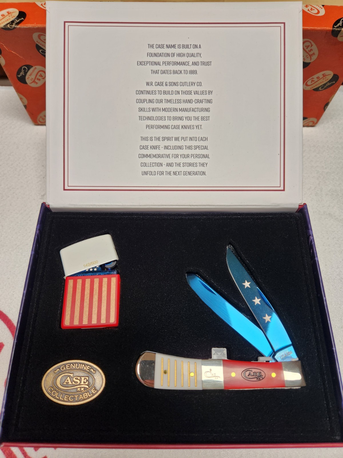 2026 Case Xx Trapper/ Lighter Gift Set America 250 Edition