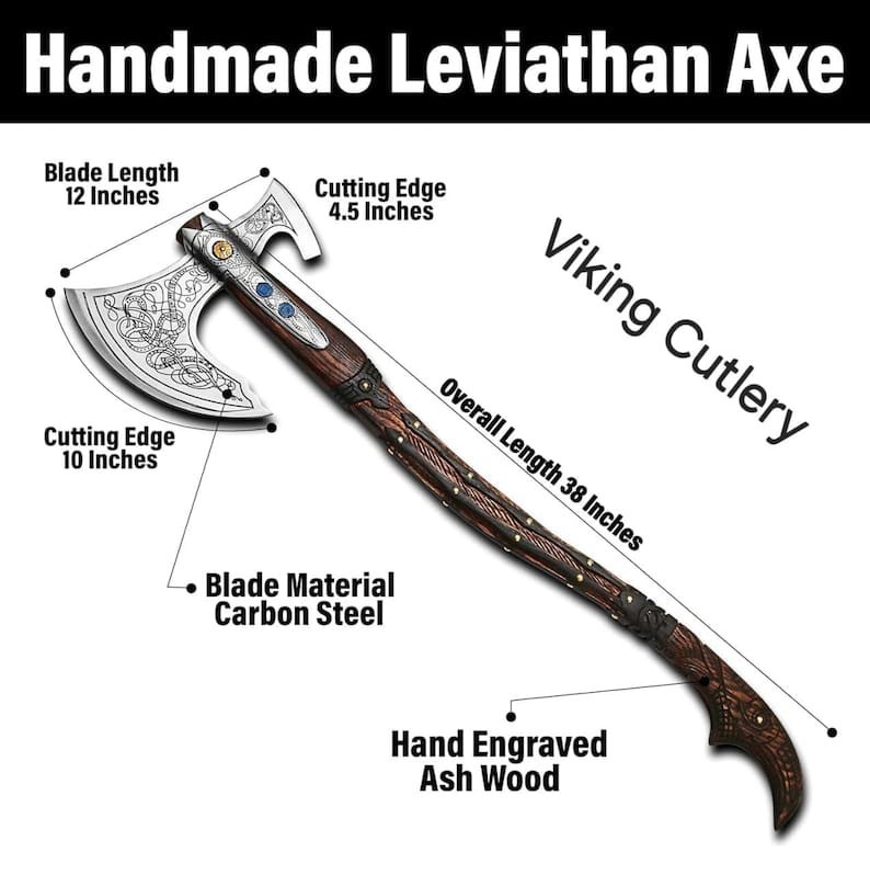Hand Forged God Of War Functional Axe GOD OF WAR Fully Upgrade Replica Axe