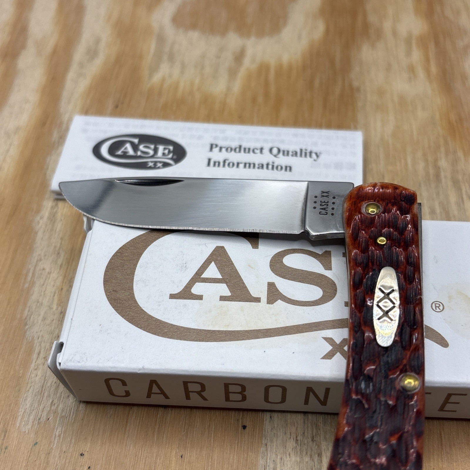 Case XX 2023 6137 Mahogany Bone Sod Buster Jr Knife New In Box
