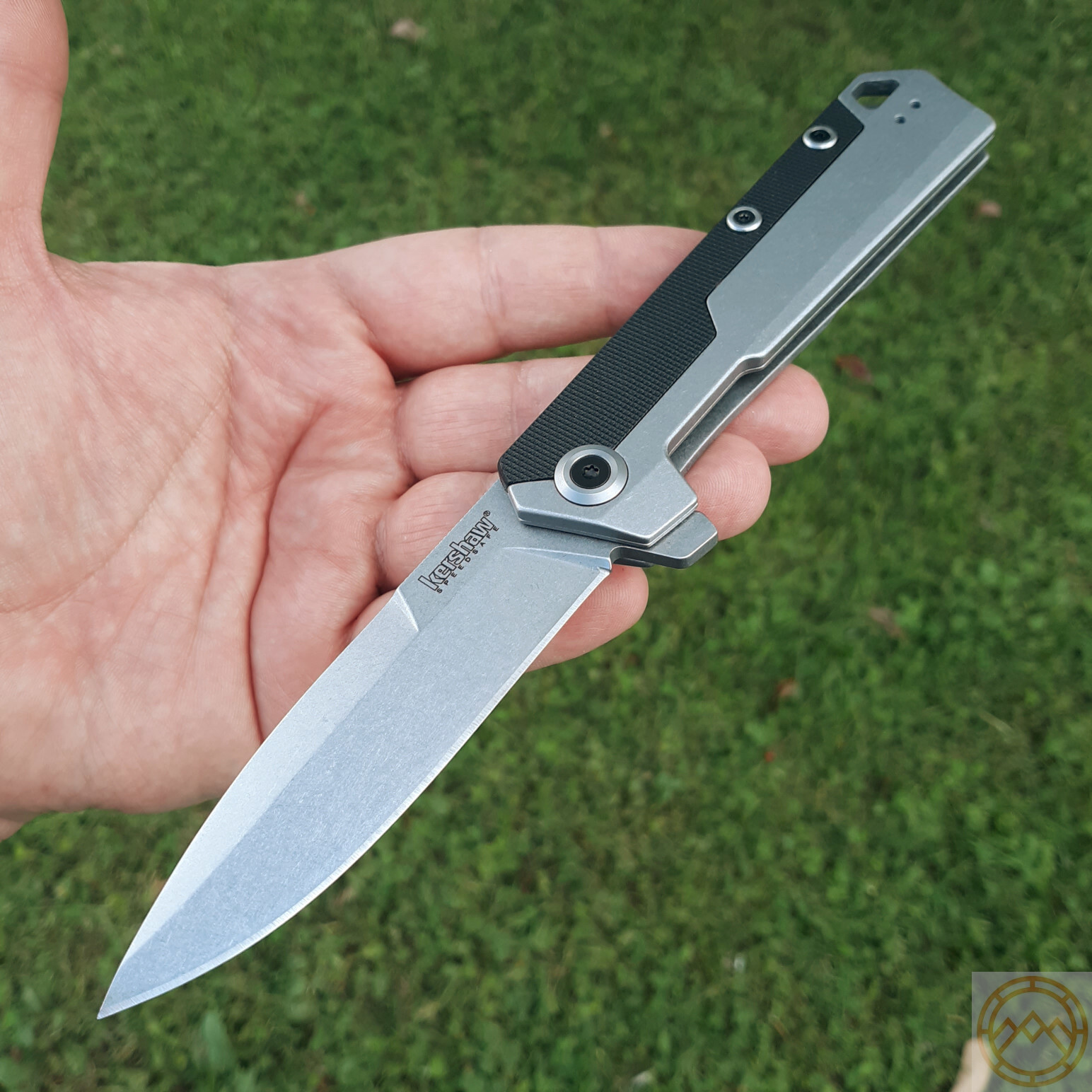 Kershaw Oblivion Folding Knife 3.5″ 8Cr13MoV Steel Blade Stainless/Nylon Handle