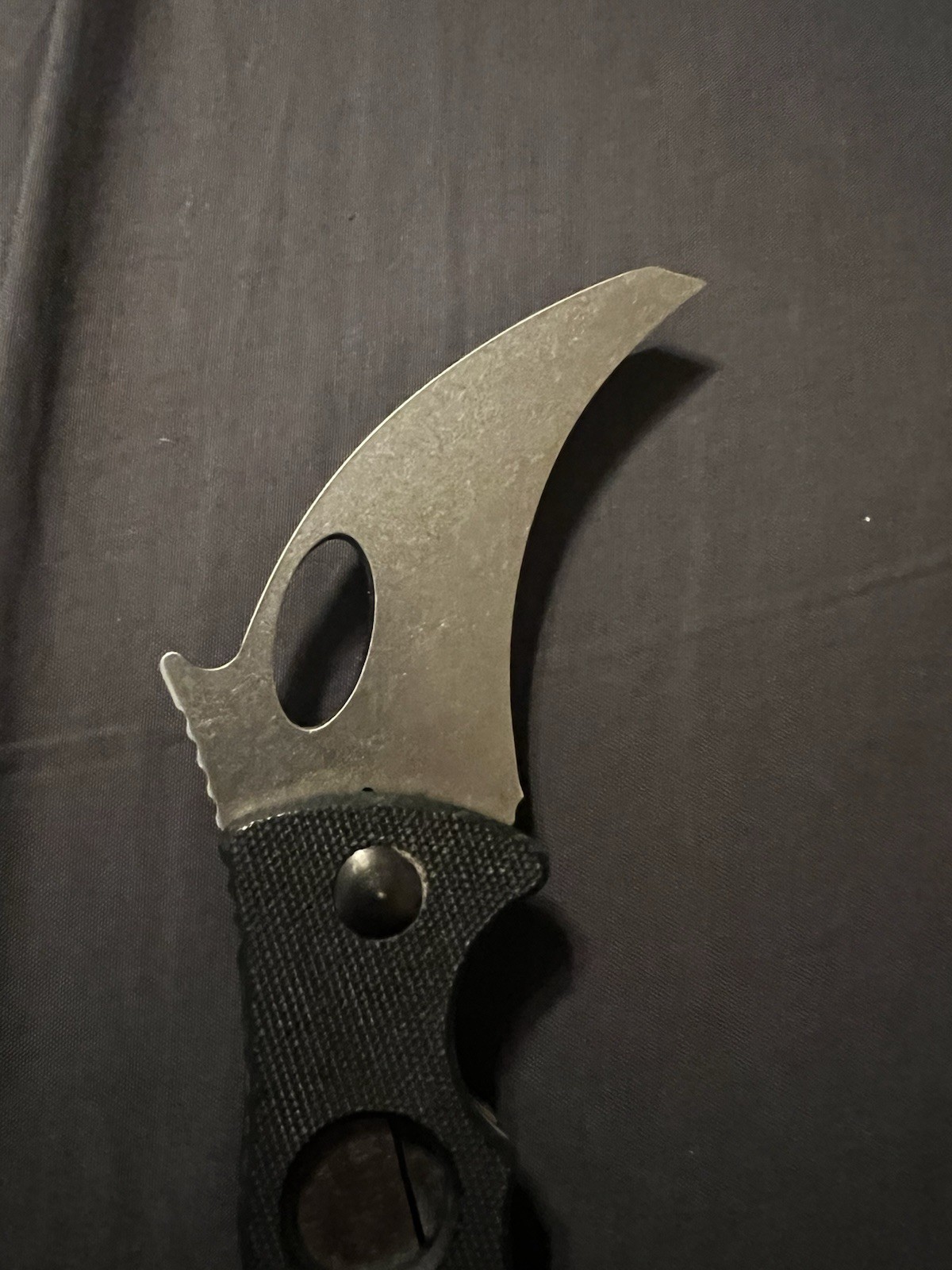 Emerson Combat Karambit Folding Knife 2.63 Stonewashed Wave