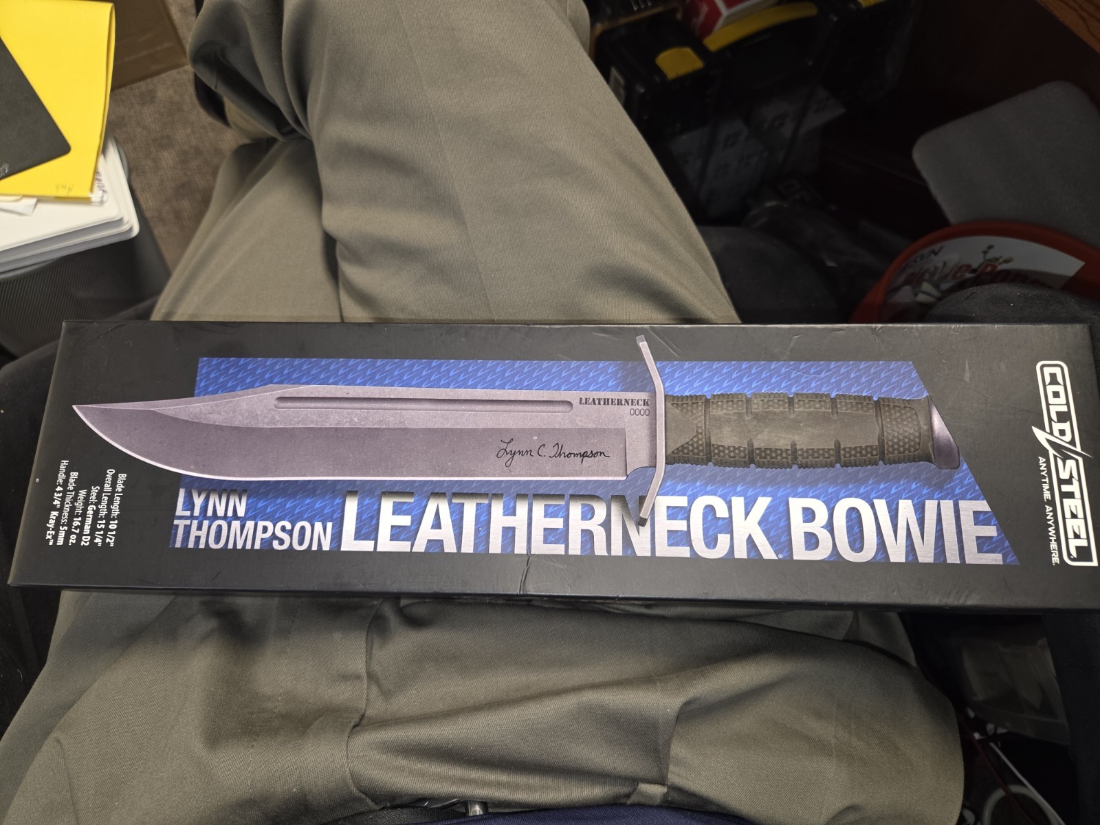 Lynn Thompson Cold Steel Leatherneck Bowie Knife 10.5″ New In Box Ltd Ed #1519