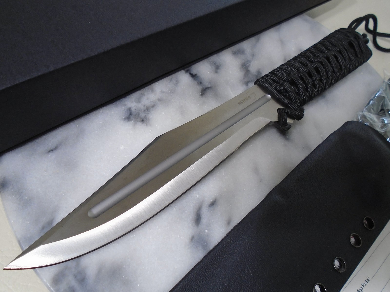 Boker Plus Bailiff Throwing Bowie Fixed Blade Knife Full Tang John Bailey Kydex
