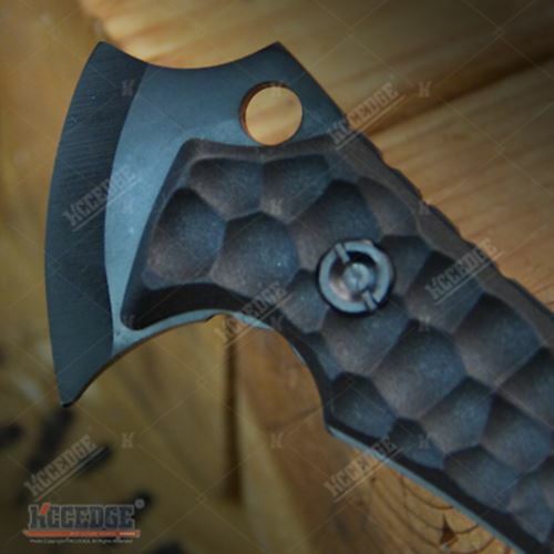 10″ SKULL FULL TANG Tactical Hunting Camping Survival Axe w/ Spike