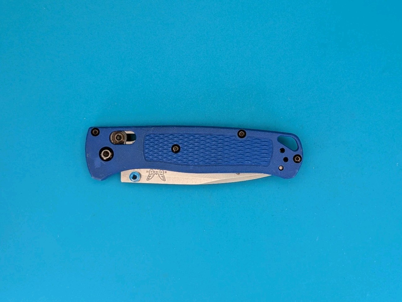 Benchmade Griptilian 535 Blue Handles 3.45″ S30V Satin Tanto Drop Point AXIS