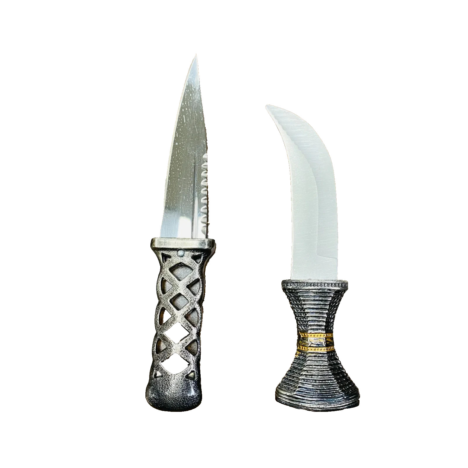 Lot of 2 Decorative Daggers Omani Khanjar Style and Celtic Knot Sgian Dubh Style