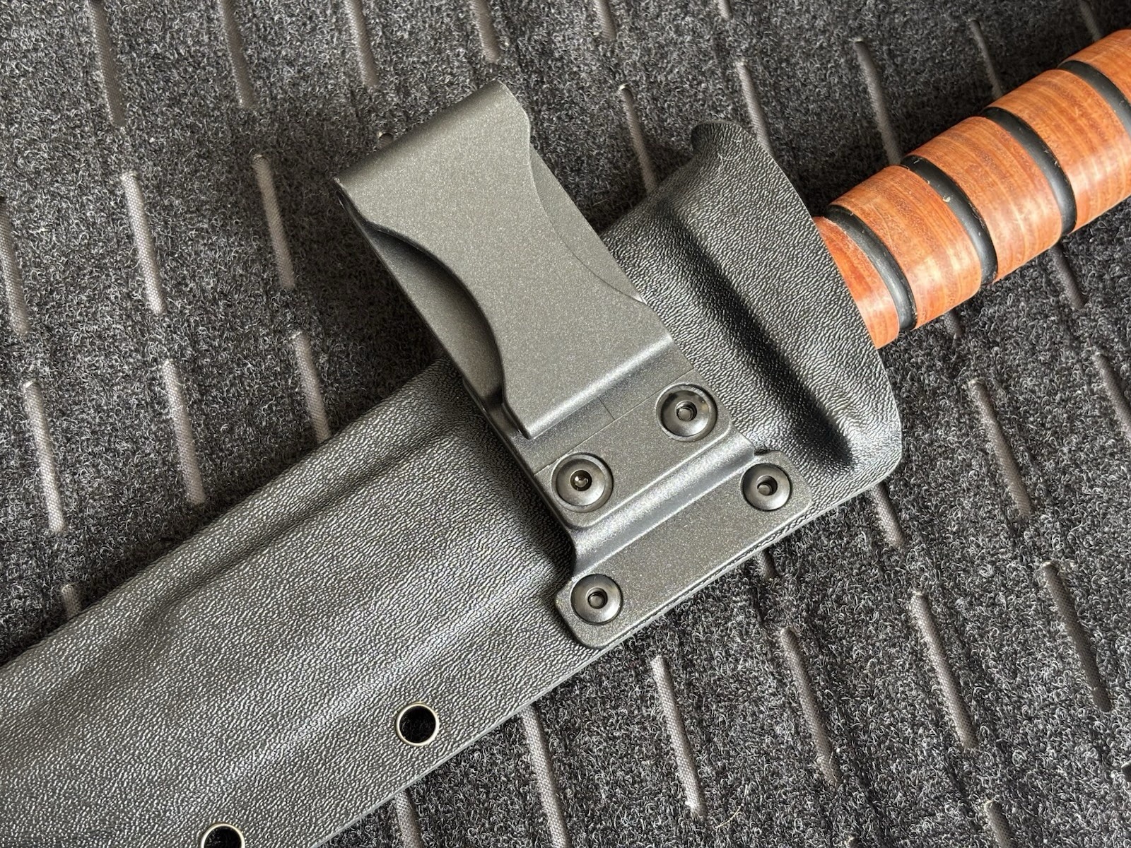 13” Kbar Style Combat Knife Military Marines Kydex Sheath Horizontal Carry Black