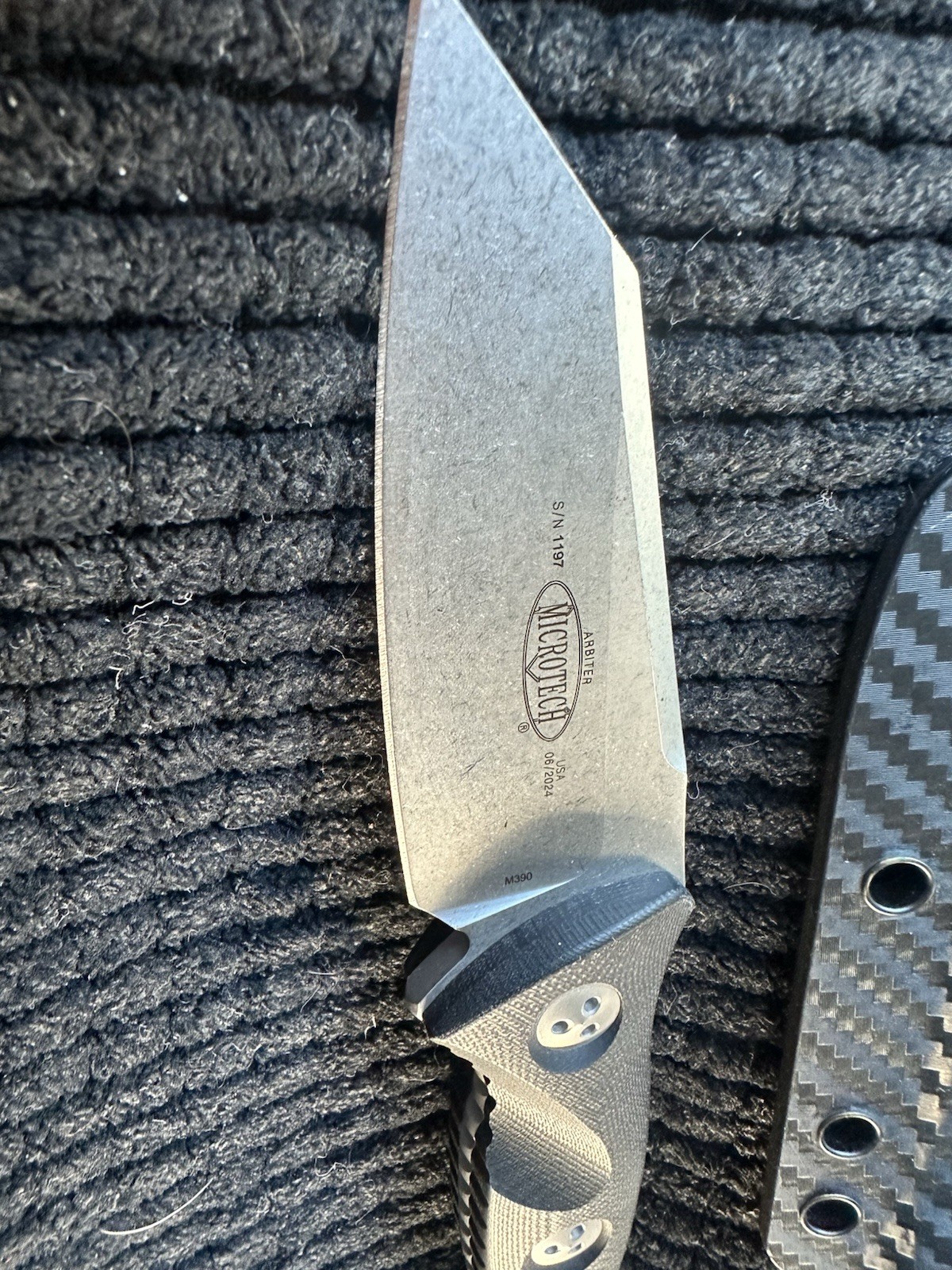 Microtech Socom Alpha Mini Fixed Blade Knife Warcom M390 Carbon Kydex 06/2024