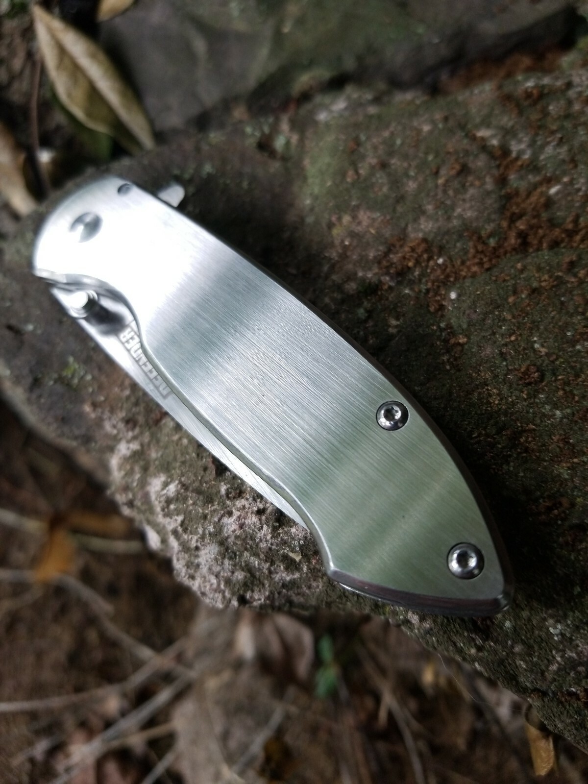 Spring Assisted Pocket Knife Metallic Gray Small Guys Ladies EDC 3CR13 👀😎😍