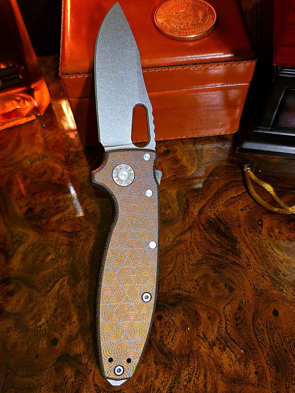🌟RARE DEMKOxURBAN EXCLUSIVE! BLUE TITANIUM/BRONZE SEIGAIHA SHARK-A-TAC MAGNACUT