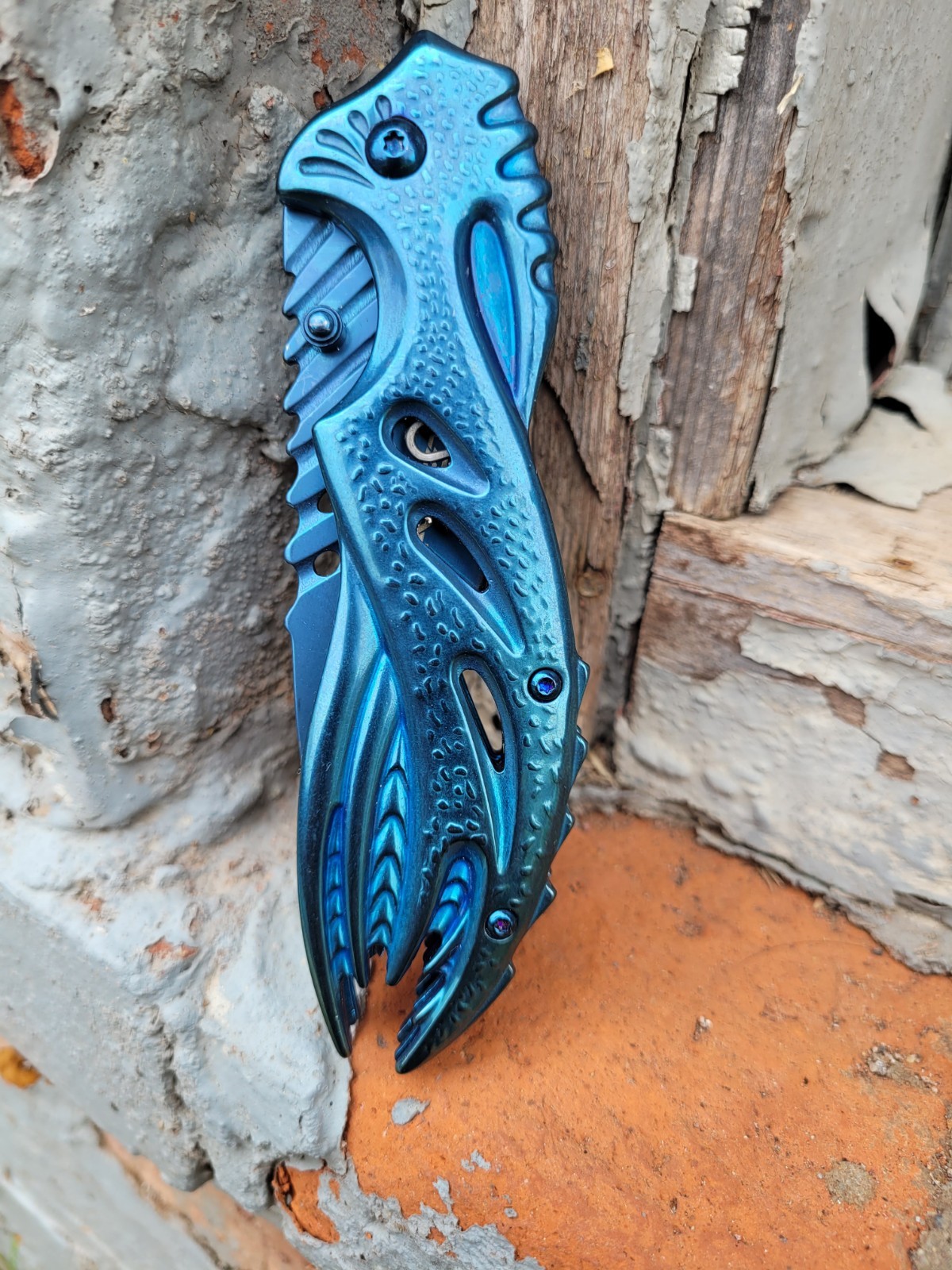 Unique Jose Negron Design Pocket Knife HawkBill Blade Manual Folder EDC 5.8oz.