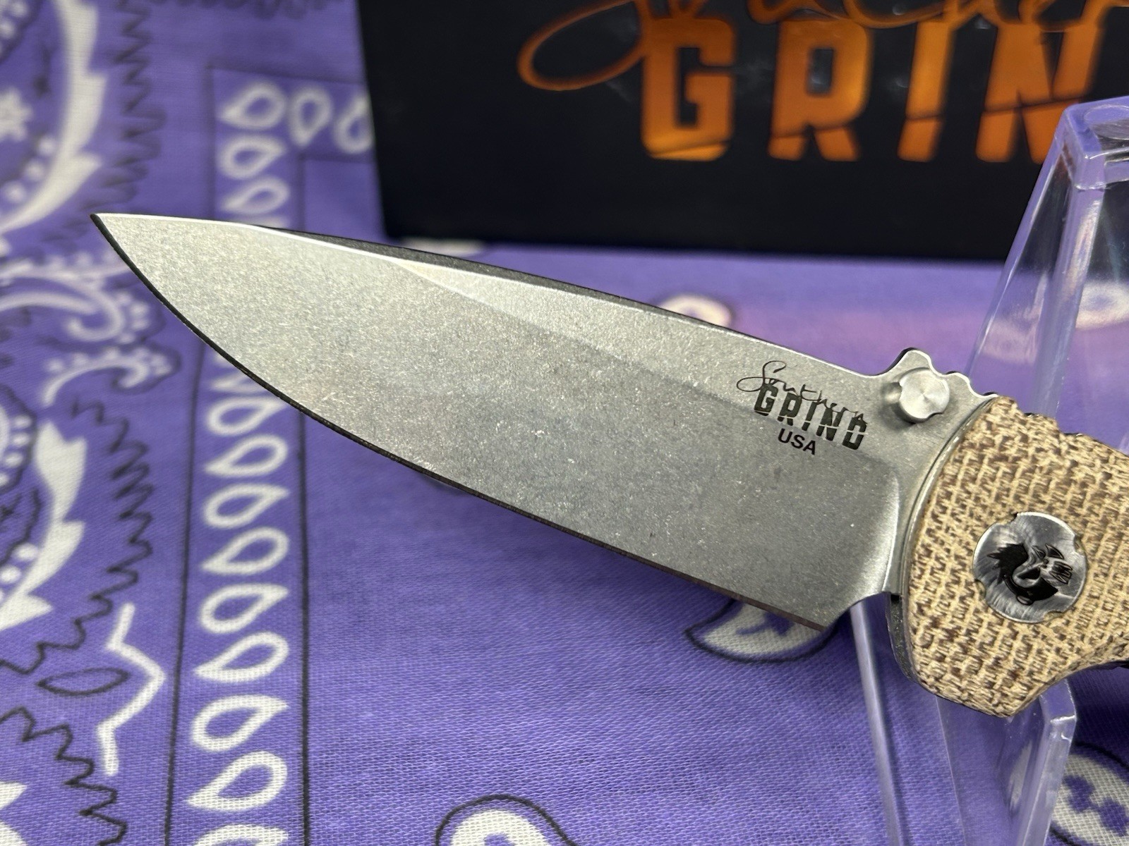 🔥 New Southern Grind Spider Monkey Natural Micarta Handle Titanium Liners S35VN