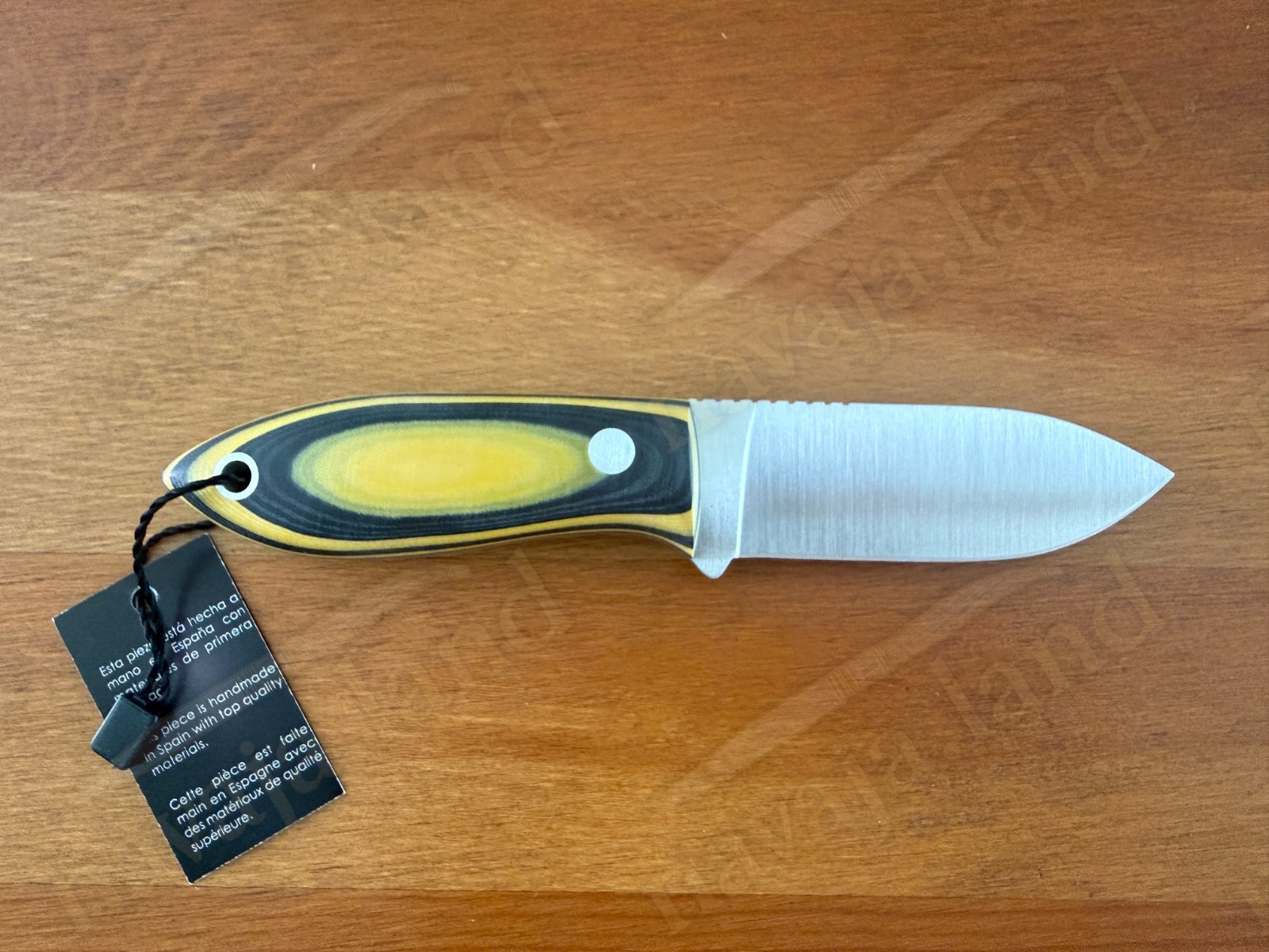Joker Avispa Bushcraft Knife 3.15” Sandvik 14C28N Blade – Yellow & Black Micarta