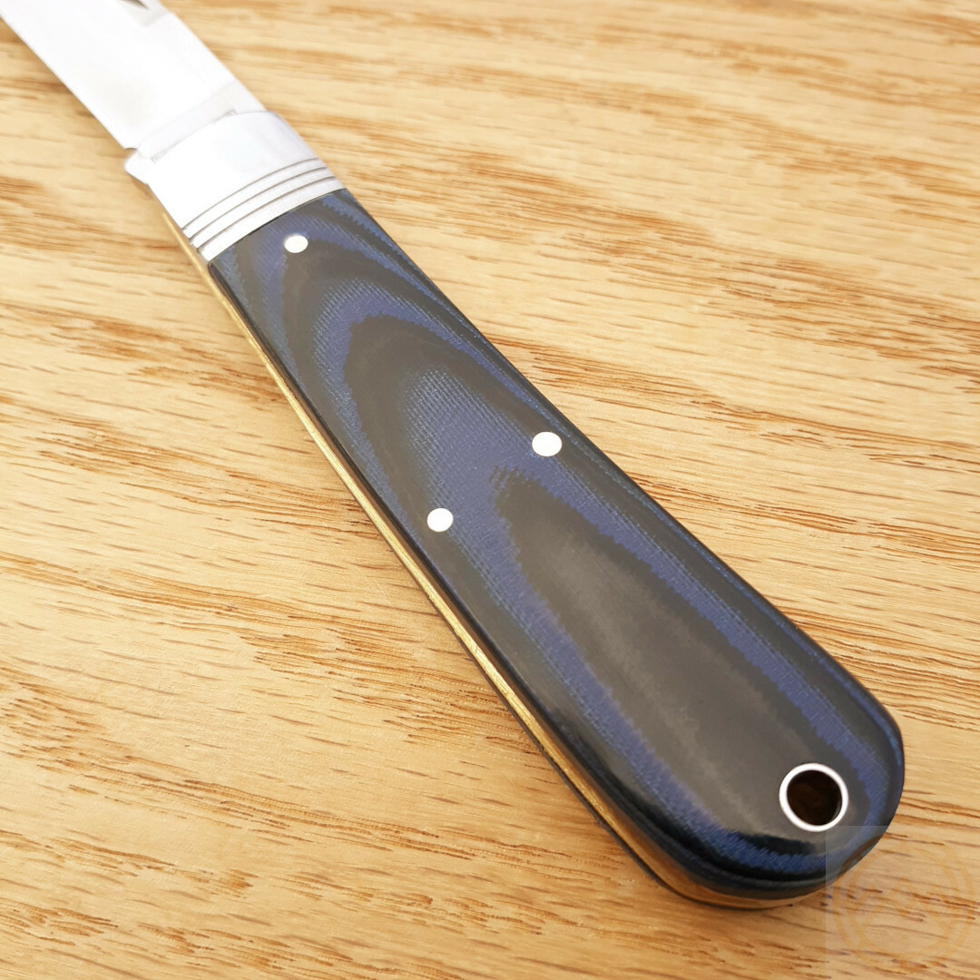 Rough Ryder Denim Folding Knife 2.88″ Stainless Steel Blade Micarta Handle 2181
