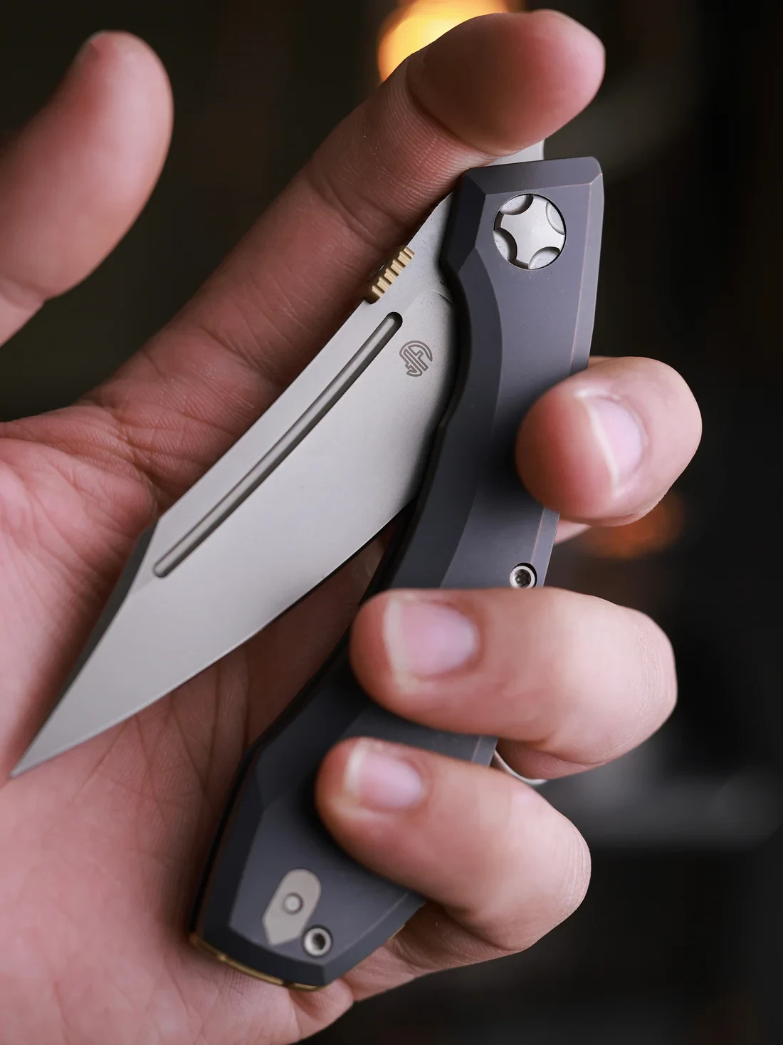 North Mountain Blade Redeemer Folding Knife 3⅜» M390 Steel Blade Titanium Handle