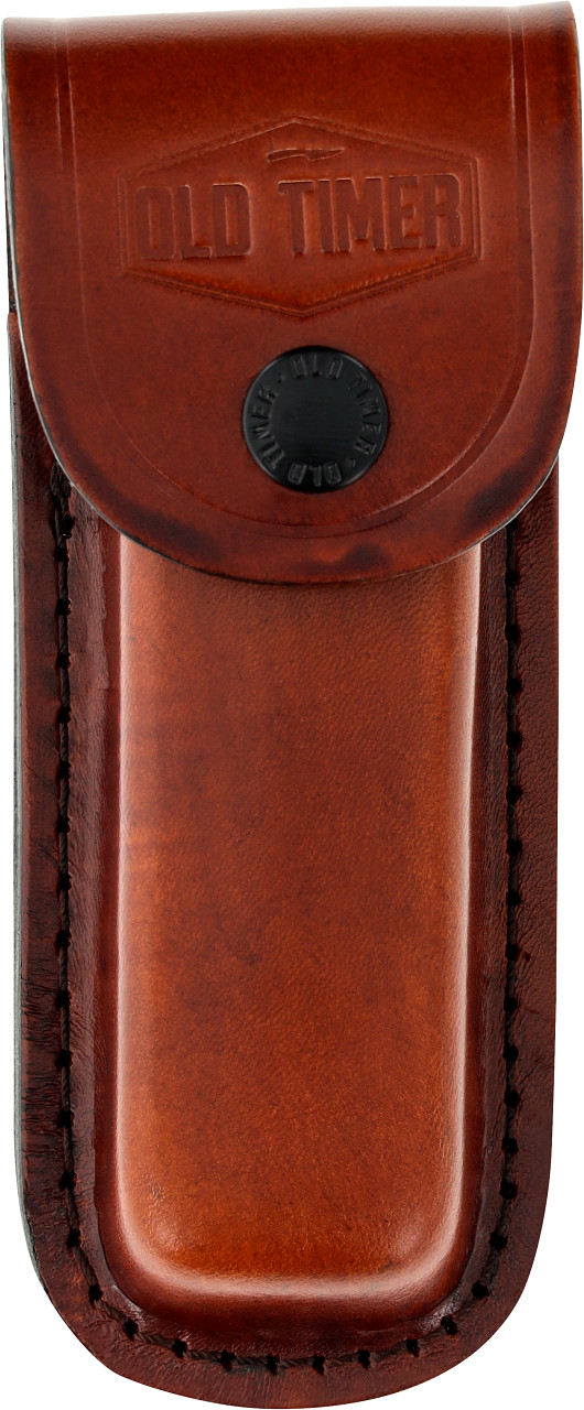 Schrade LS2 Brown Leather Belt Pouch Sheath For Folding Knife Up To 5″ 1187306