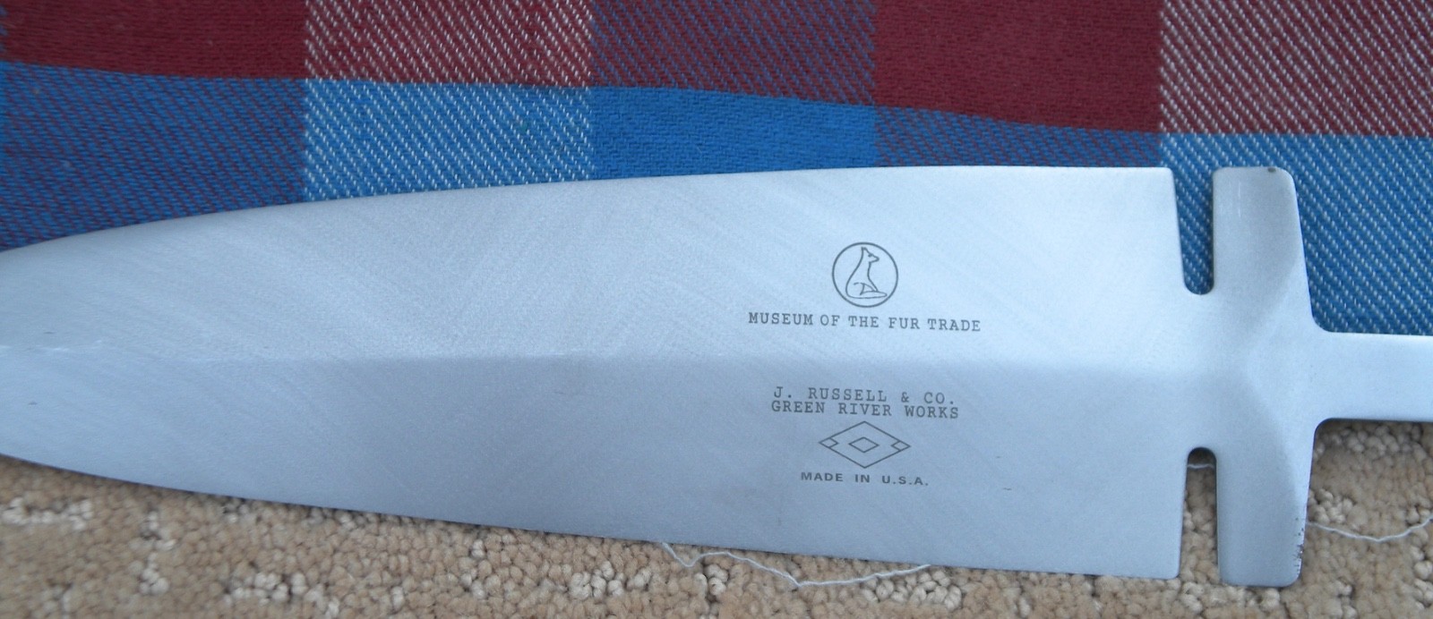 Museum of the Fur Trade/J. Russell & Co. 9″ Dag Blade USA New