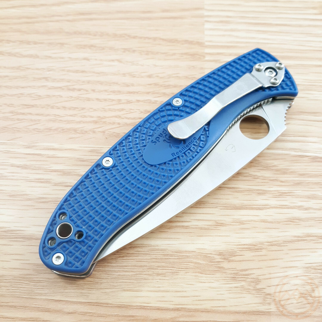 Spyderco Resilience Folding Knife 4.20″ CPM S35VN Steel Blade Blue FRN Handle
