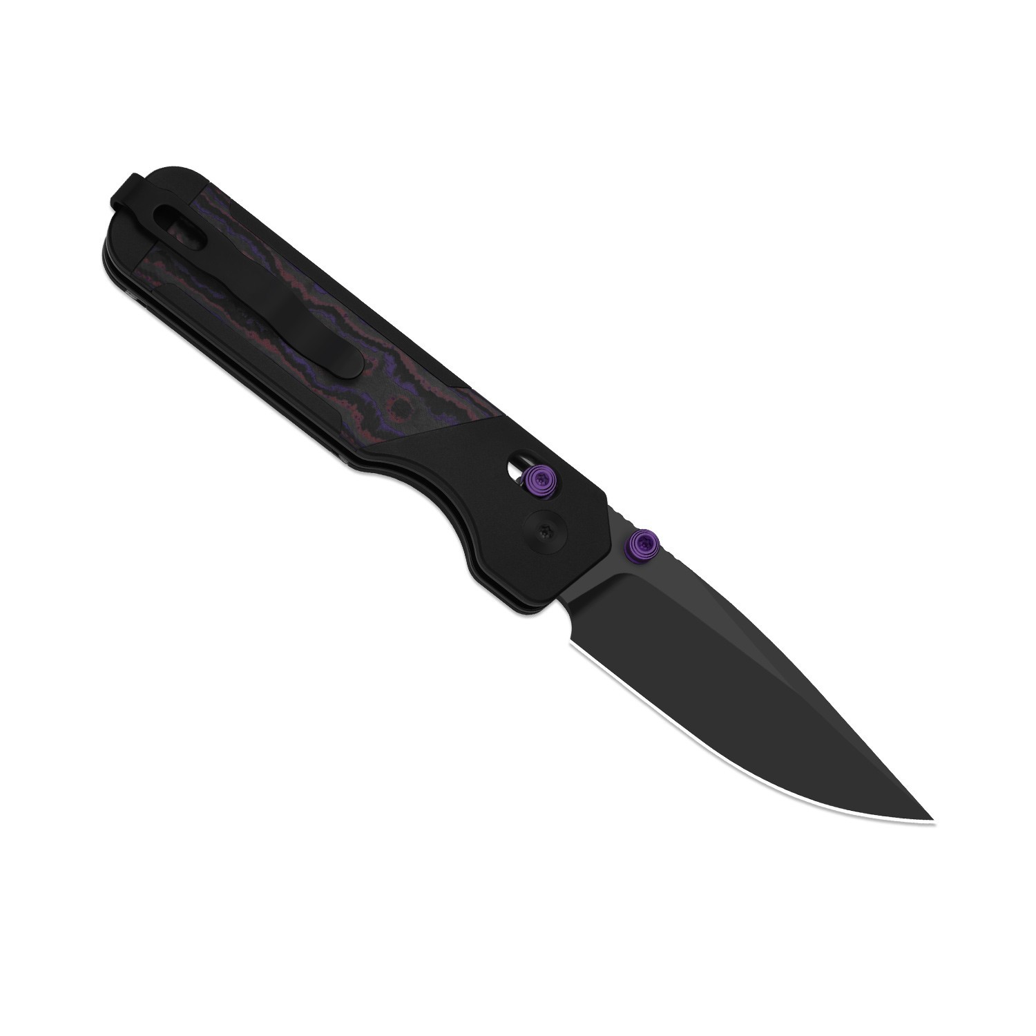 Kizer Militaw 315 Folding Pocket Knife Elmax Blade Aluminum & FatCarbon Handle