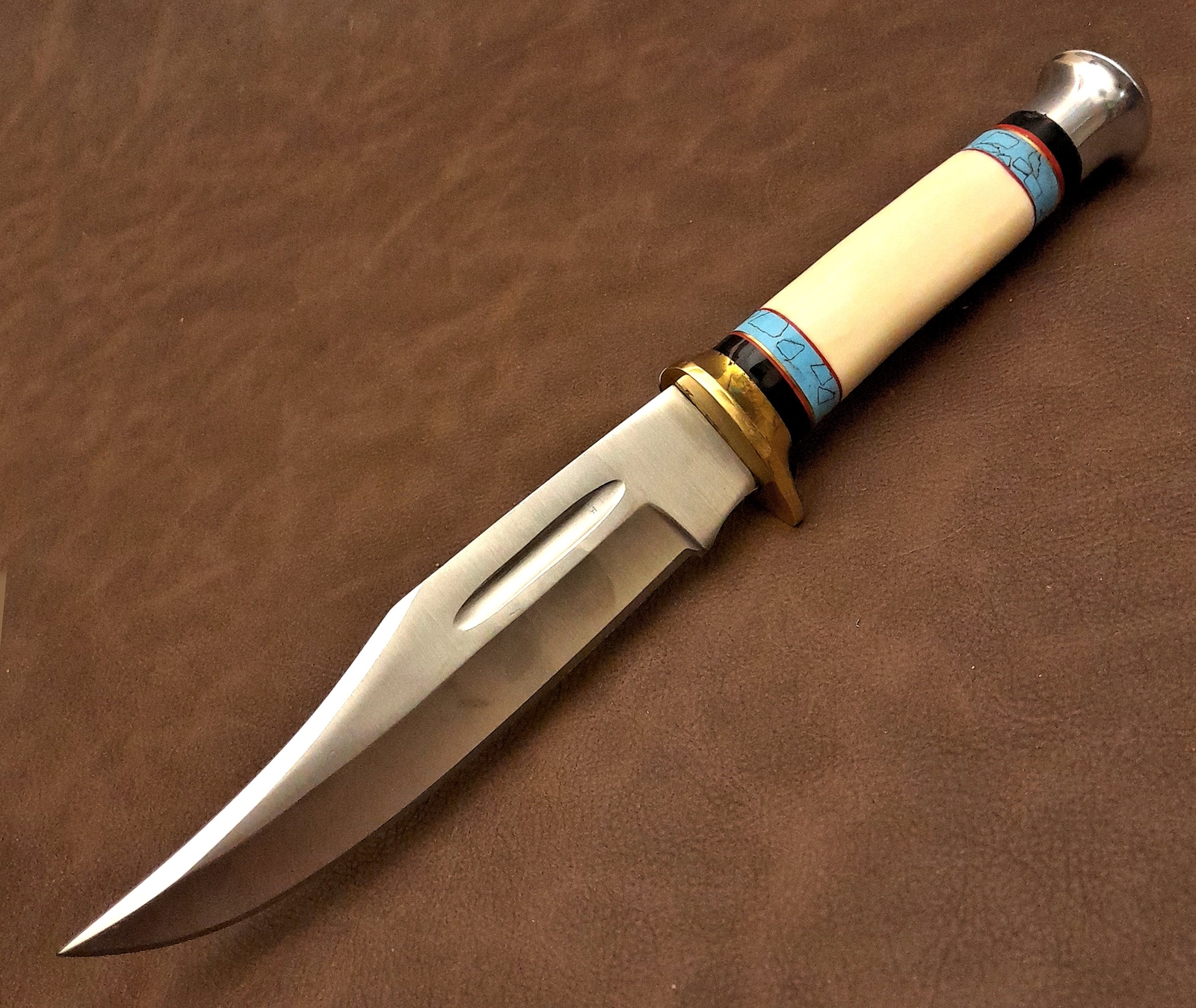 11.25″ Real Bone Fixed Blade Bowie Hunter EDC Knife BL