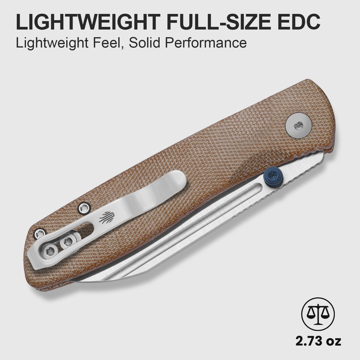Kizer Renissance EDC Folding Pocket Knife N690 Blade Micarta Handle V3698A2