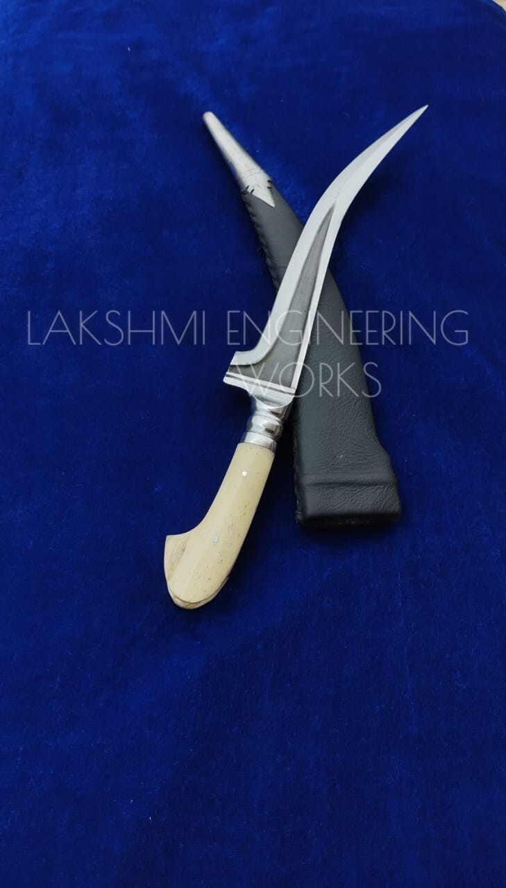 12 inch ,taksali pechkabaj- sikh daggers- blunt metal dagger with BONE handle