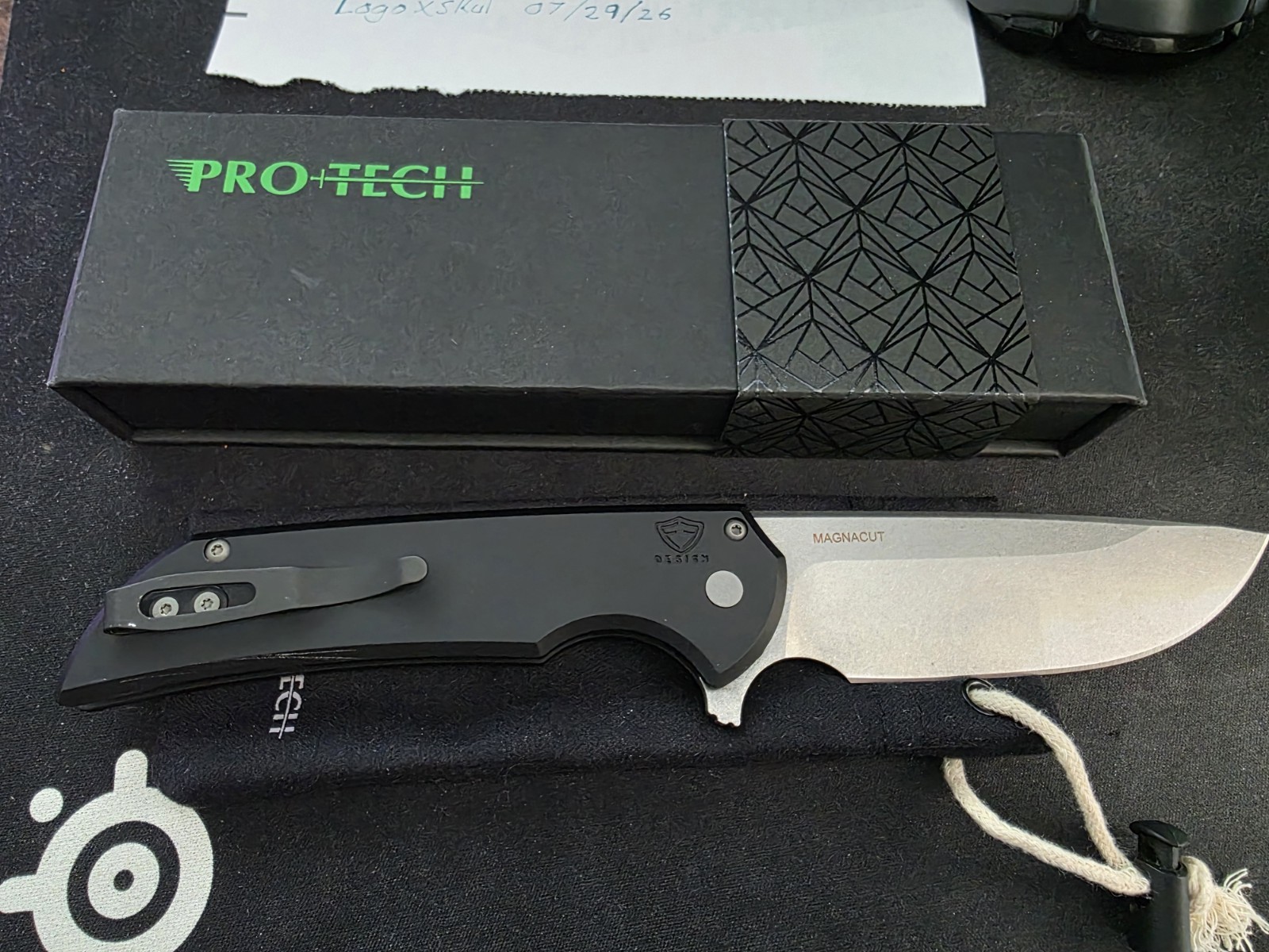 ProTech Mordax MX101 Black Handles, MagnaCut Blade Smooth Aluminum