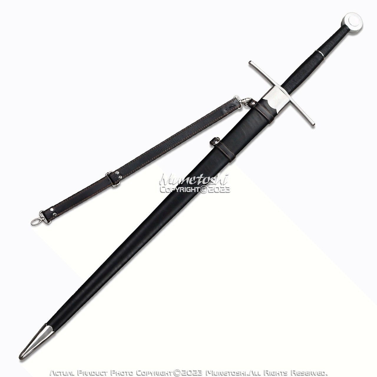 52.5” Two-Hand Knight Long Sword Type XV B 1 G H P Carbon Steel Sharp Functional
