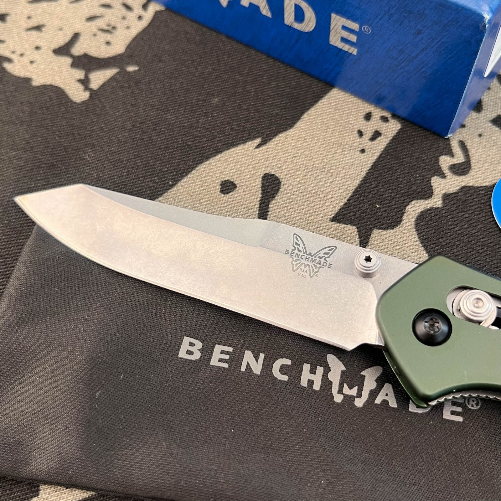 Benchmade 940 OSBORNE GREEN ALUMINUM CPM-S30V BLADE 3.4» Folding Knife