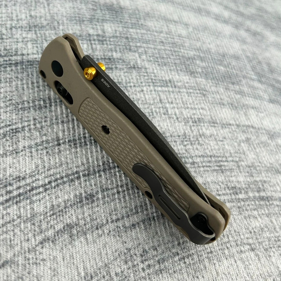 Benchmade CU535-SS Bugout Green Grivory Handle CPM-S30V Drop-Point Folding Knife