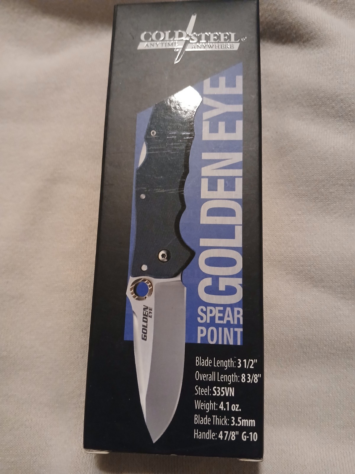 Cold Steel Golden Eye Clip Point S35vn G10 Green Handle Folding Knife