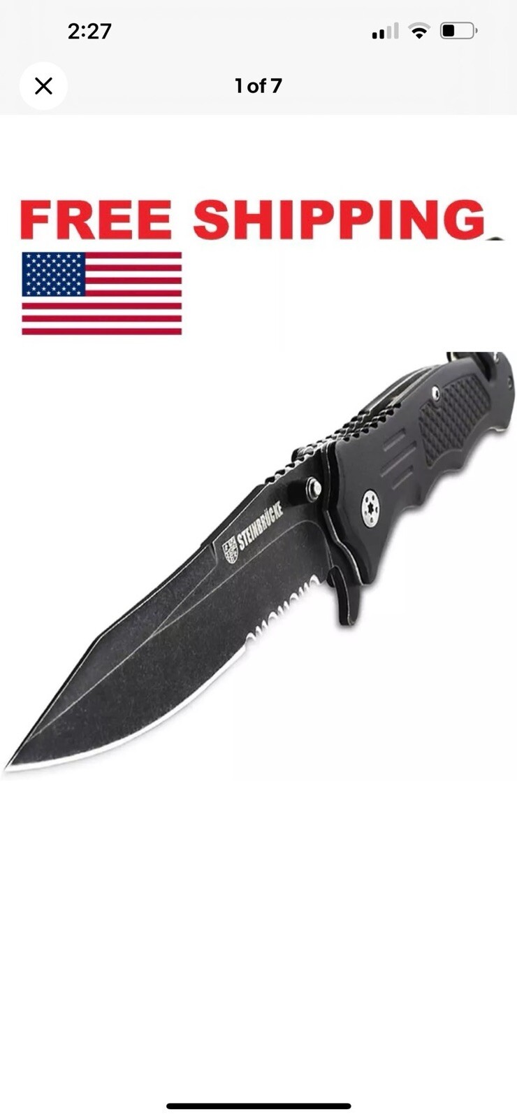 3.4» Tactical Knife Pocket Knife Folding Stainless Steel with Reversible Clip
