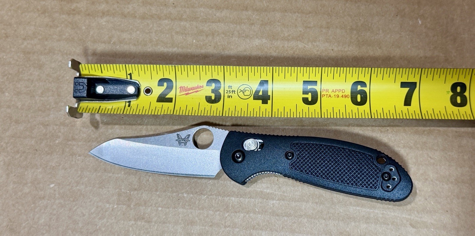 Benchmade 555-S30V Mini Griptilian Black Grivory Sheepsfoot Pocketknife w/Box