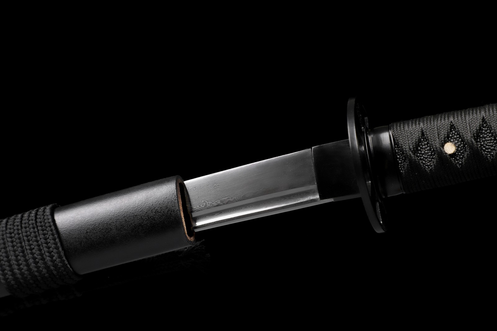 Handmade Japanese Samurai Katana Sword Damascus Folded Steel Full Tang Sharp