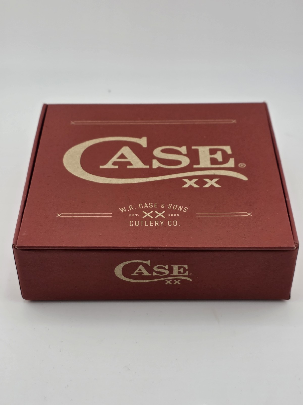 Case XX #10849 Brown Curly Maple Wood Smooth Trapper 7254 SS Cigar Box Knife